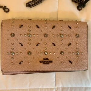 Callie Foldover Chain Clutch w/Prairie Rivets